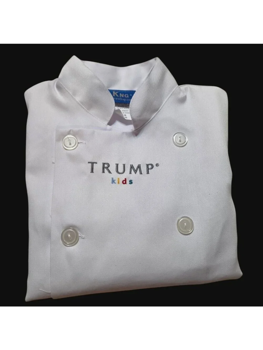 Vtg Trump Kids Hotel Chef Coat Jacket Child Size KM KNG Hospitality Memorabilia